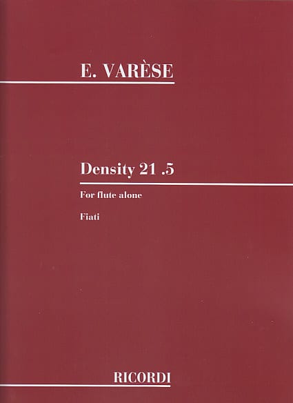 RICORDI VARESE EDGAR - DENSITY 21.5 POUR FLûTE SEULE