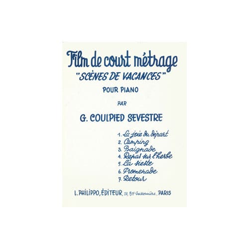 COMBRE COULPIED-SEVESTRE GERMAINE - FILM DE COURT-METRAGE - PIANO