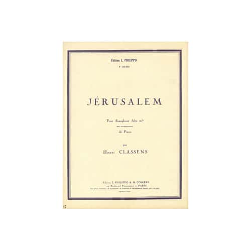 COMBRE CLASSENS HENRI - JERUSALEM - SAXOPHONE ET PIANO