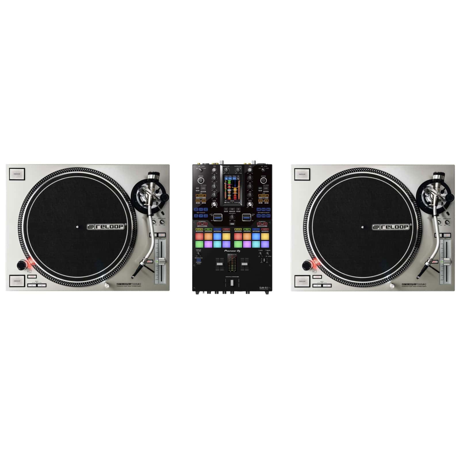 RELOOP DJ VINYL DJ PACK: RP 7000 MK2 SILBER + DJM-S11