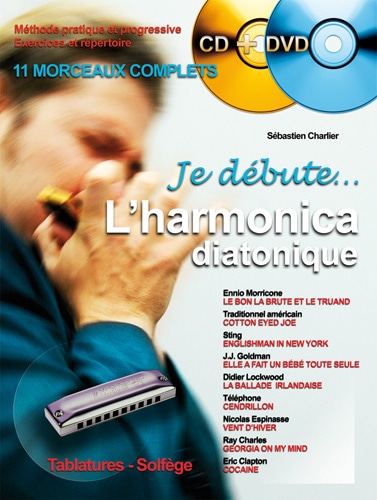 HIT DIFFUSION CHARLIER S. - JE DEBUTE L'HARMONICA CD + DVD - HARMONICA