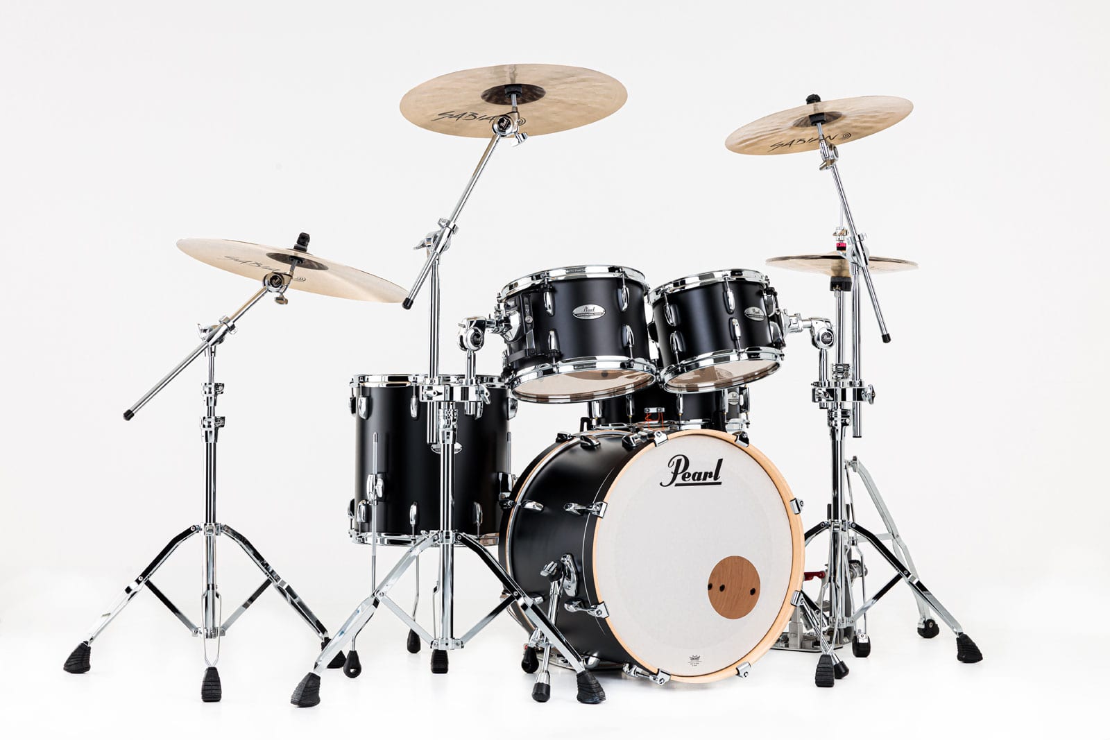 PEARL DRUMS PMX904XPC-339 - PMX PROFESSIONAL MAPLE SERIES FUSION 20 4-PC SHELL PACK - MATTE CAVIAR BLACK