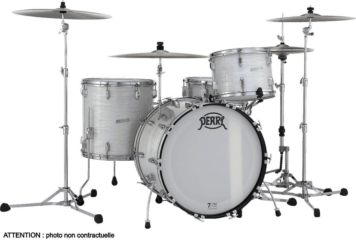 PEARL DRUMS PRESIDENT PHENOLIC ROCK 22 PEARL WHITE OYSTER DRUM SET