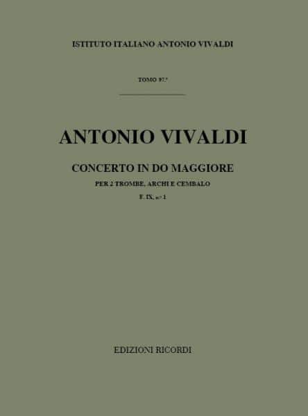 RICORDI VIVALDI A. - CONCERTI IN DO RV 537 - CONDUCTEUR