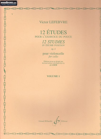 BILLAUDOT LEFEVRE VICTOR - 12 ETUDES OP.2 VOL.1 - VIOLONCELLE