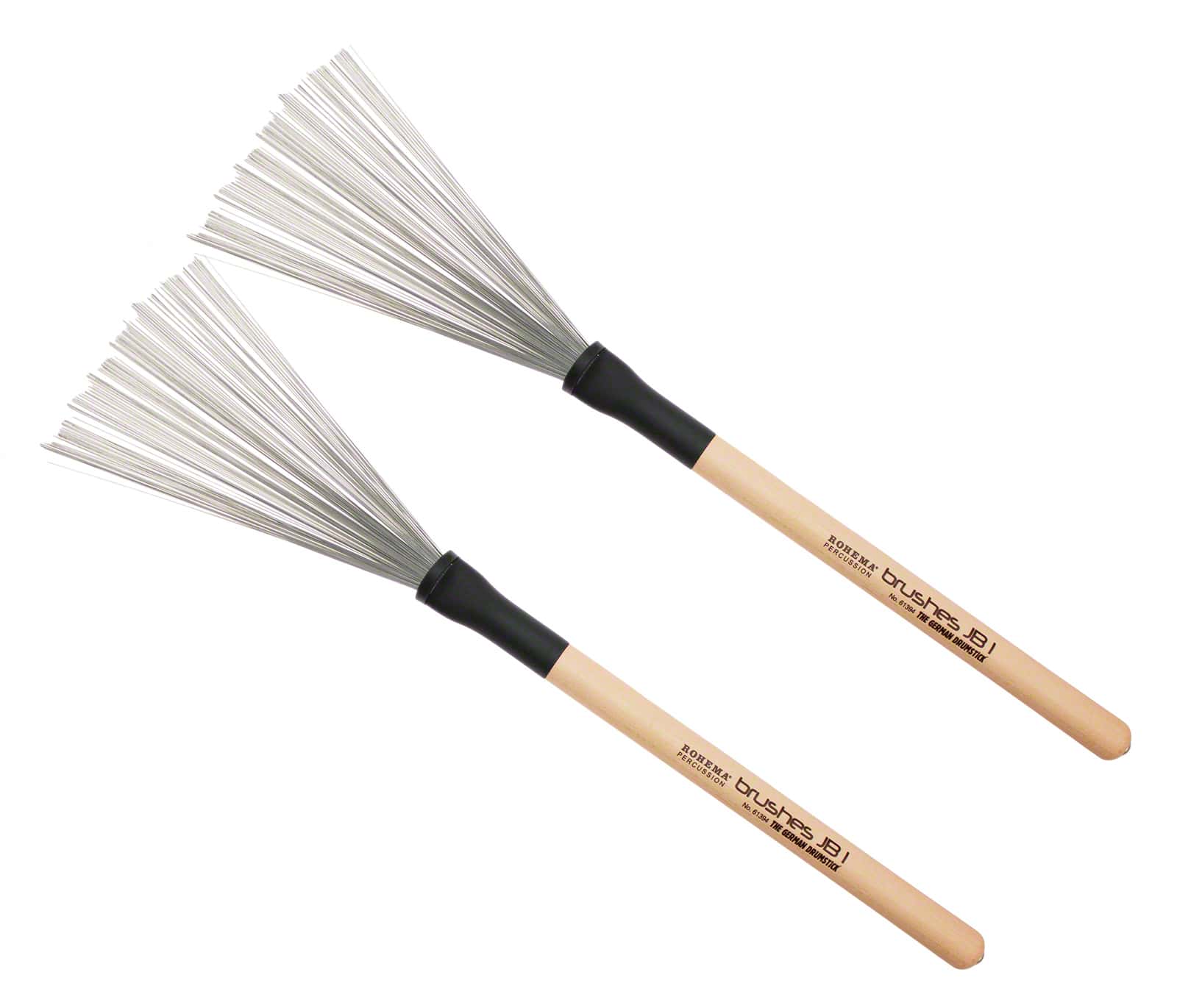 ROHEMA JB1 METAL BRUSHES - WOODEN HANDLE