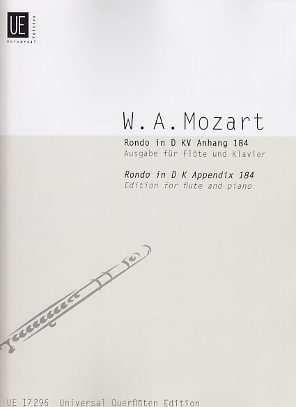 UNIVERSAL EDITION MOZART W.A. - RONDO KV ANH. 184 - FLUTE ET ORCHESTRE