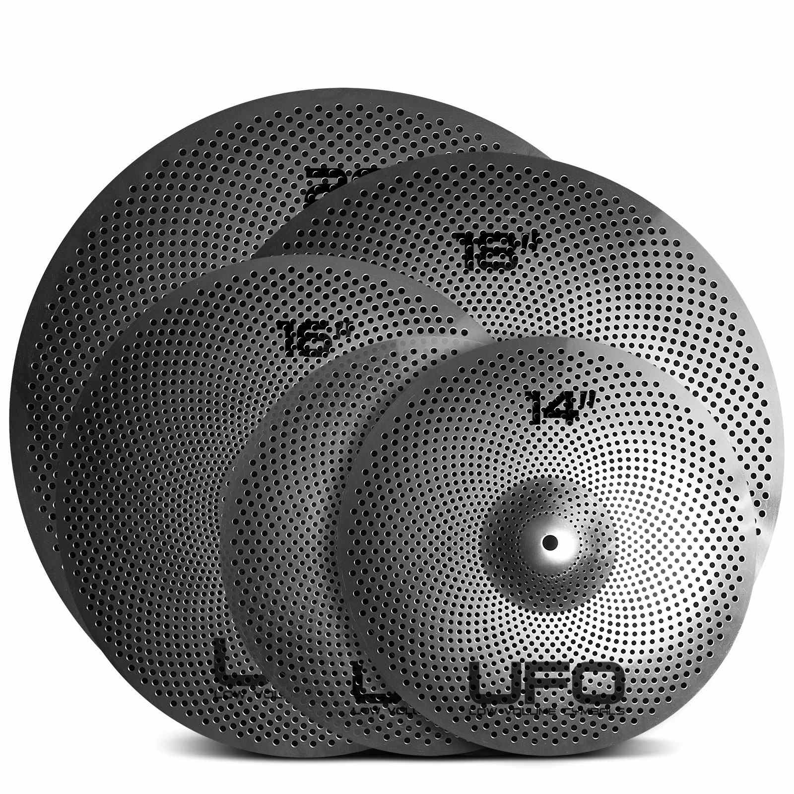 UFO CYMBALS SET 4 CYMBALES LOW VOLUME - 14 16 18 20 + BAG