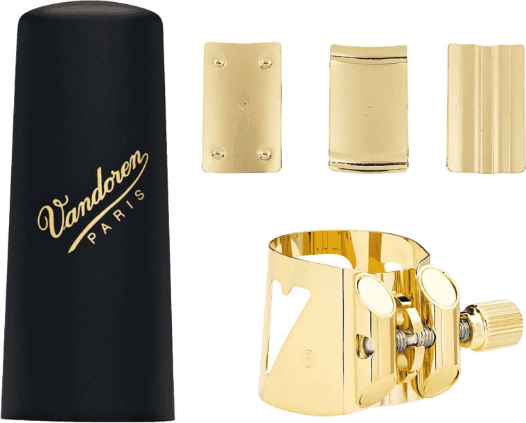 VANDOREN LIGATURE SAXOPHONE OPTIMUM PLASTIK V16 METAL TENOR UND KAPSEL - LC080P