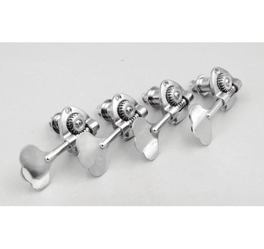 GOTOH LOW 4 ONLINE TUNING MACHINES CHROME, CHROME METAL KNOB, STRAIGHT