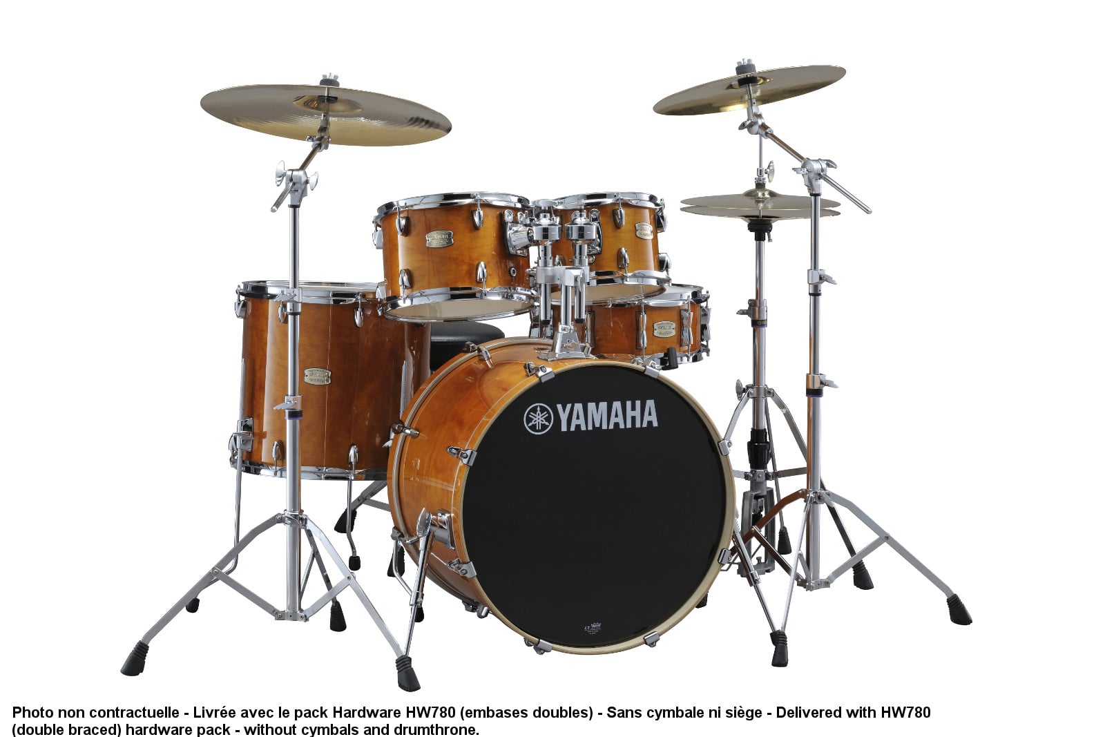 YAMAHA STAGE CUSTOM BIRCH - STANDARD - HONEY AMBER + PACK HARDWARE HW780