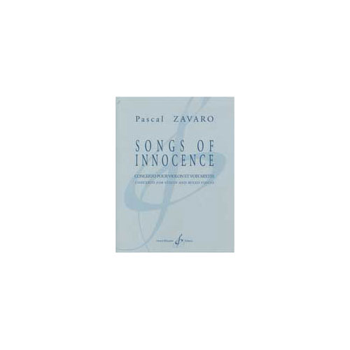 BILLAUDOT ZAVARO P. - SONGS OF INNOCENCE - VIOLON ET ENSEMBLE
