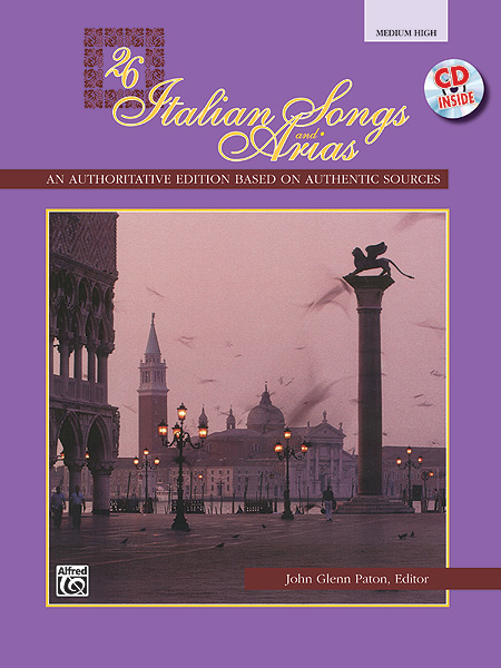 ALFRED PUBLISHING PATON JOHN GLENN - 26 ITALIAN SONGS AND ARIAS + CD - MEDIUM AND HIGH VOICE (PER 10 MINIMUM)