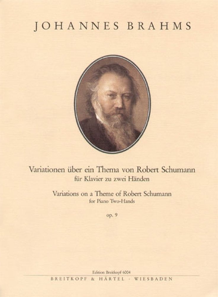 EDITION BREITKOPF BRAHMS JOHANNES - SCHUMANN-VARIATIONEN OP. 9 - PIANO