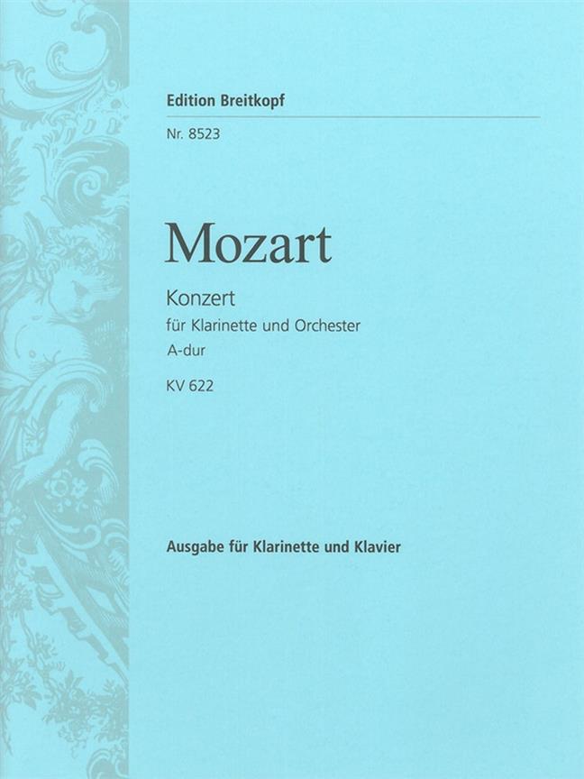 EDITION BREITKOPF MOZART WOLFGANG AMADEUS - KLARINETTENKONZERT A-DUR KV622 - CLARINET, PIANO