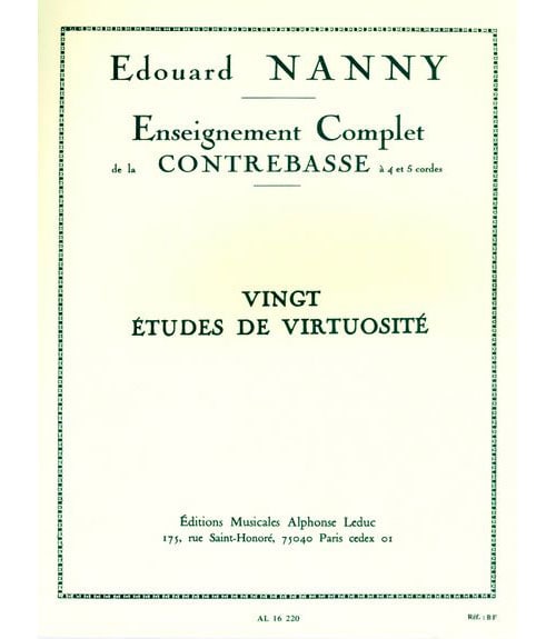 LEDUC NANNY EDOUARD - 20 ETUDES DE VIRTUOSITE