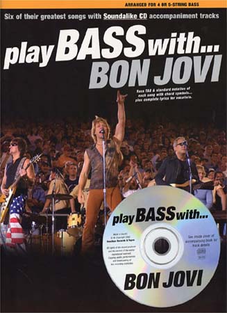 MUSIC SALES BON JOVI - PLAY BASS WITH + CD - BASS TAB