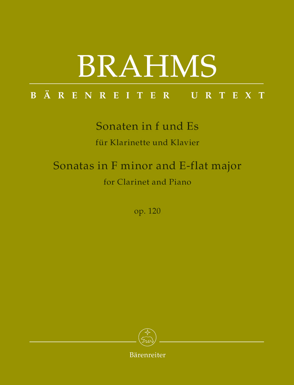 BARENREITER BRAHMS J. - SONATAS IN F MINOR & E-FLAT MAJOR OP.120 FOR CLARINET & PIANO