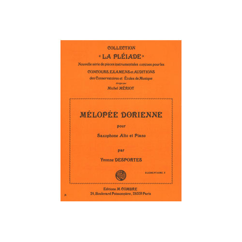 COMBRE DESPORTES YVONNE - MELOPEE DORIENNE - SAXOPHONE ET PIANO