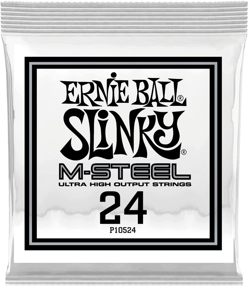 ERNIE BALL .024 M-STEEL WOUND ELECTRIC GUITAR STRINGS