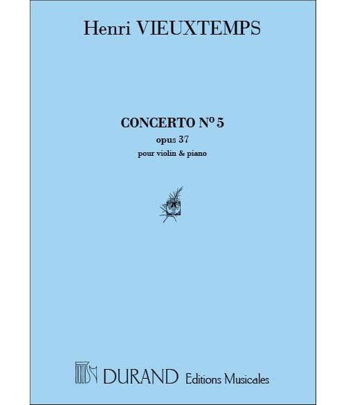 DURAND VIEUXTEMPS - CONCERTO N 5 - VIOLON ET PIANO