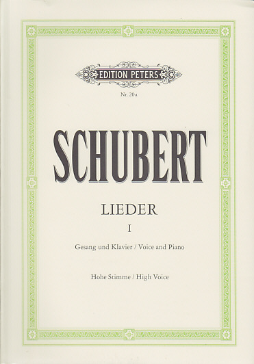EDITION PETERS SCHUBERT FRANZ - LIEDER VOL.1 - VOIX HAUTE