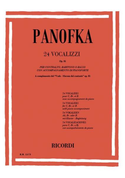 RICORDI PANOFKA H. - 24 VOCALIZZI OP. 81 - CHANT