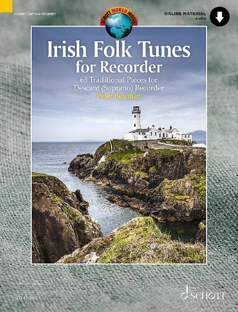 SCHOTT BOWMAN P. - IRISH FOLK TUNES FOR DESCANT RECORDER + AUDIO TRACKS