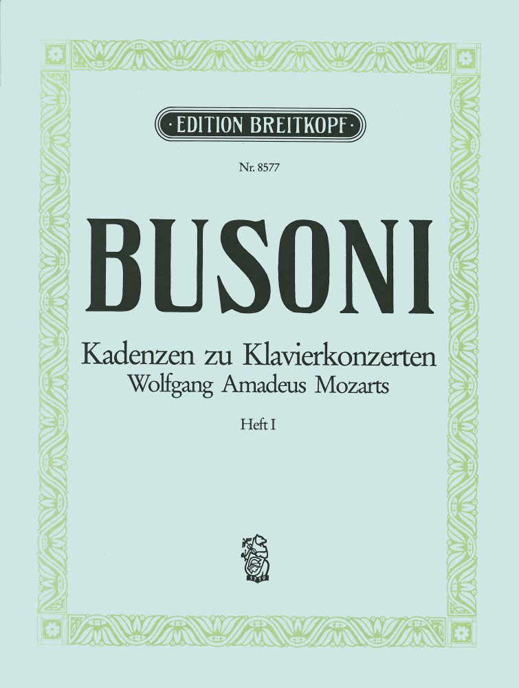 EDITION BREITKOPF BUSONI F. - MOZART KLAV.KONZ. KADENZEN BD1