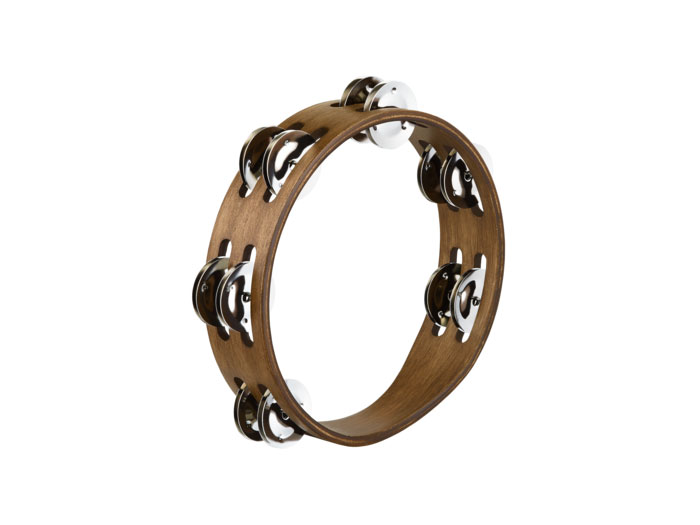 MEINL COMPACT WOOD TAMBOURINE, STAINLESS STEEL 8