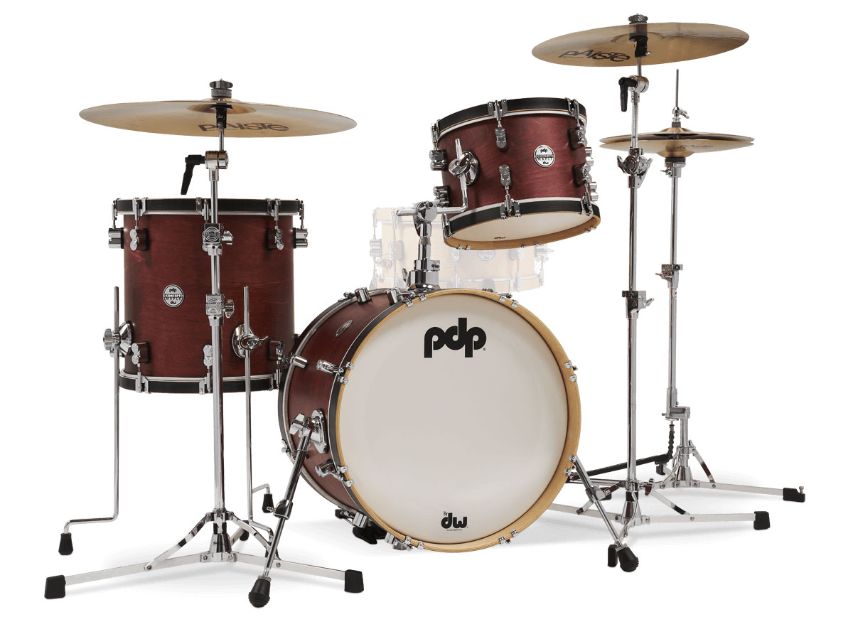 PDP BY DW CONCEPT CLASSIC WOOD HOOP 3 SHELLS 18,12,14 OX BLOOD STAIN - PDCC1803OB