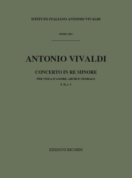 RICORDI VIVALDI A. - CONCERTO IN RE MIN. RV 393 F.II/4 - VIOLE D'AMOUR
