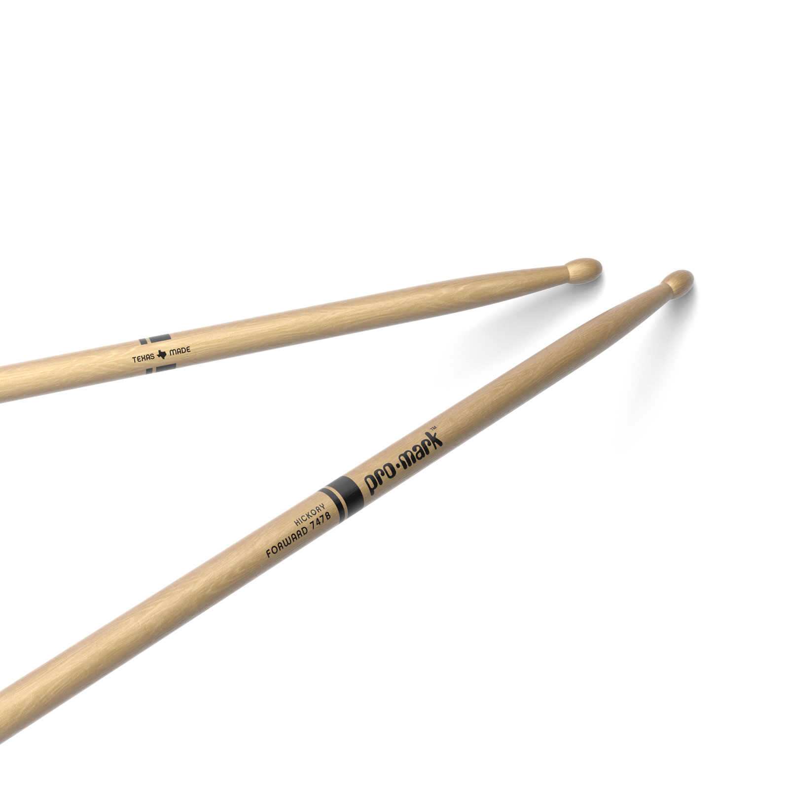 PRO MARK CLASSIC FORWARD 747B HICKORY DRUMSTICK OVAL WOOD TIP