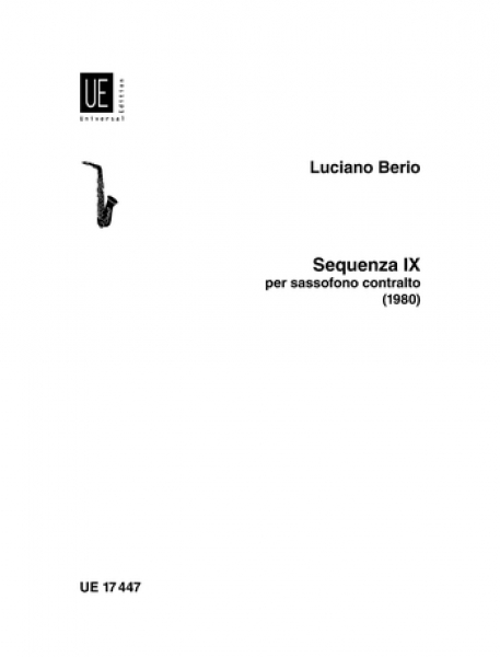 UNIVERSAL EDITION BERIO LUCIANO - SEQUENZA IXB - ALTO SAXOPHONE