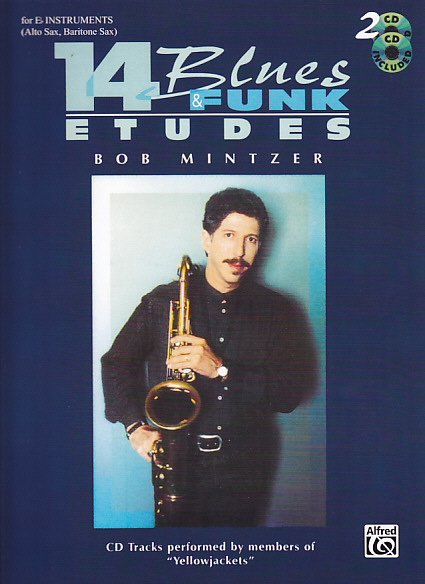 ALFRED PUBLISHING MINTZER BOB - 14 BLUES & FUNK ETUDES SAX ALTO AND BARITONE + 2 CD