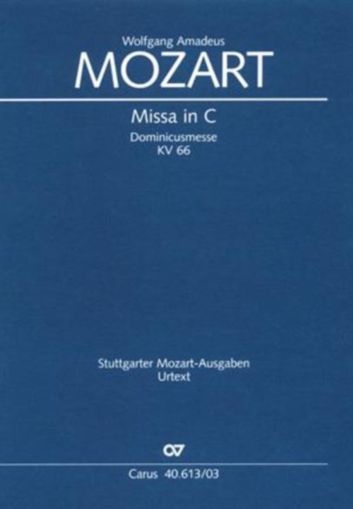 CARUS MOZART W.A. - MISSA C MAJOR KV 66 - REDUCTION PIANO 