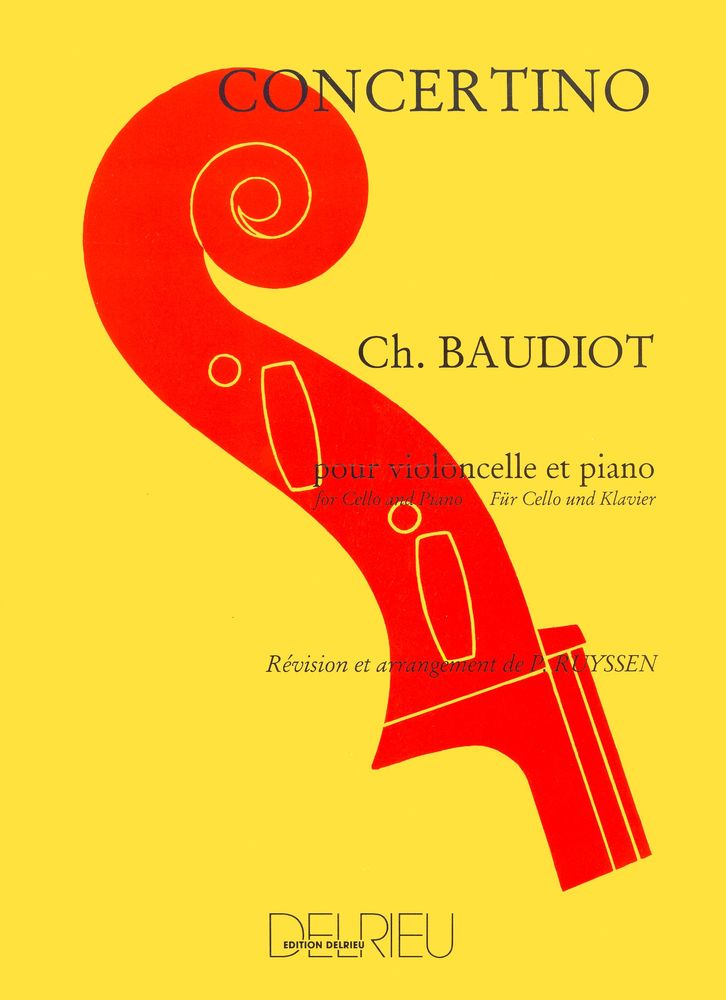 EDITION DELRIEU BAUDIOT CHARLES-NICOLAS - CONCERTINO - VIOLONCELLE, PIANO