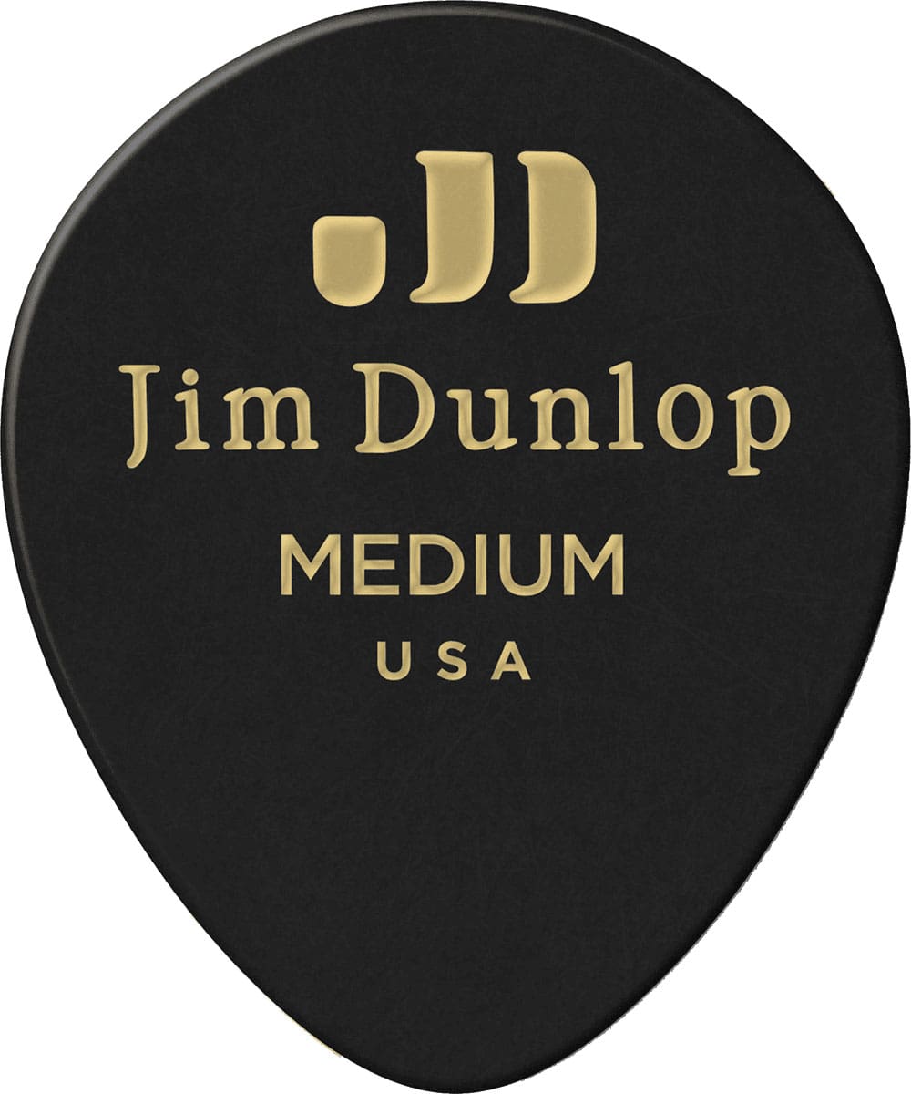 JIM DUNLOP BLACK TEARDROP MEDIUM BAG OF 12