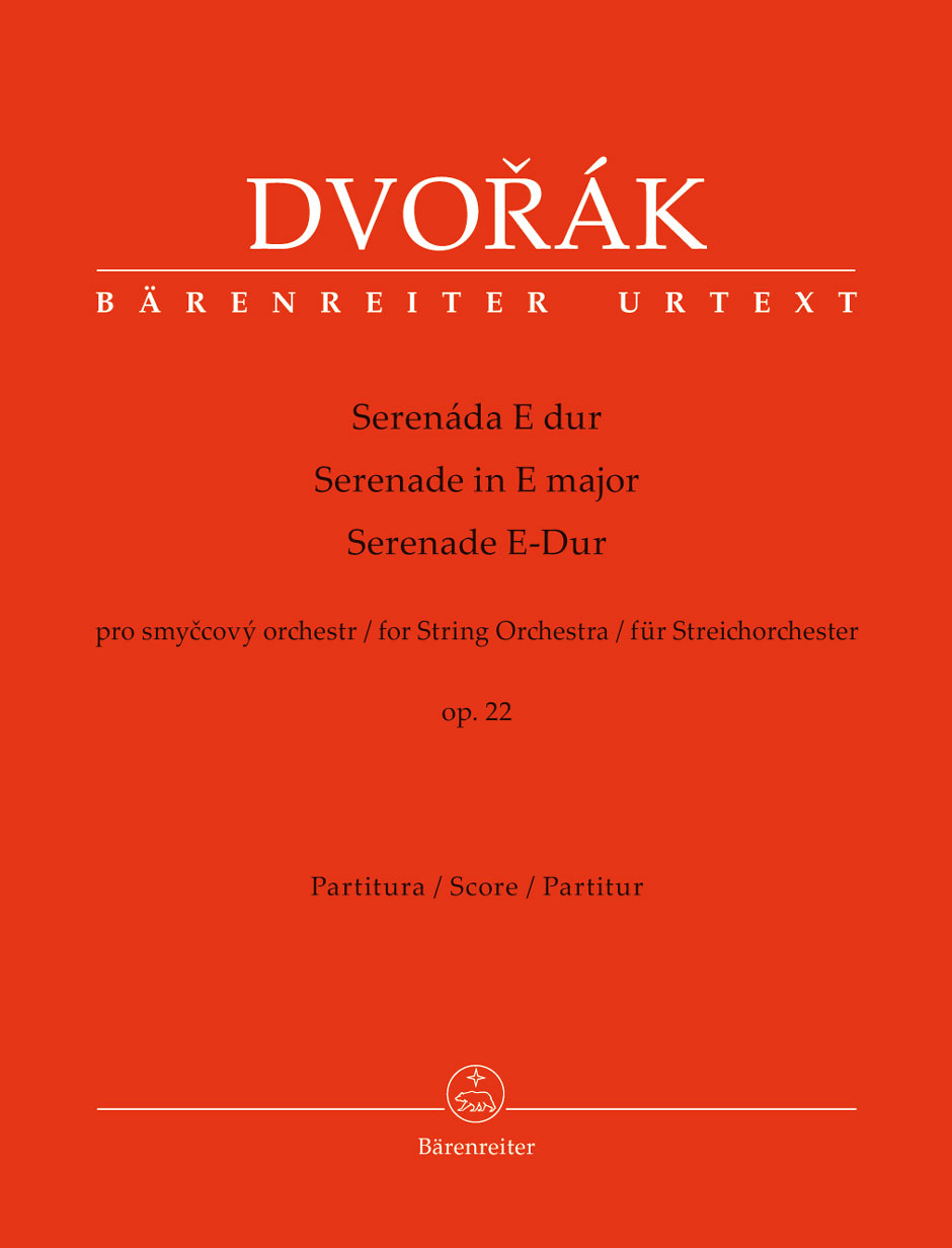 BARENREITER DVORAK A. - SERENADE IN E MAJOR OP.22 FOR STRING ORCHESTRA - SCORE