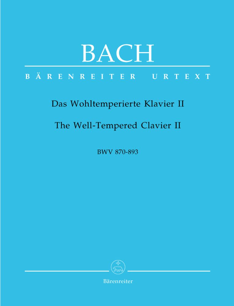 BARENREITER BACH J.S. - THE WELL-TEMPERED CLAVIER II, BWV 870-893