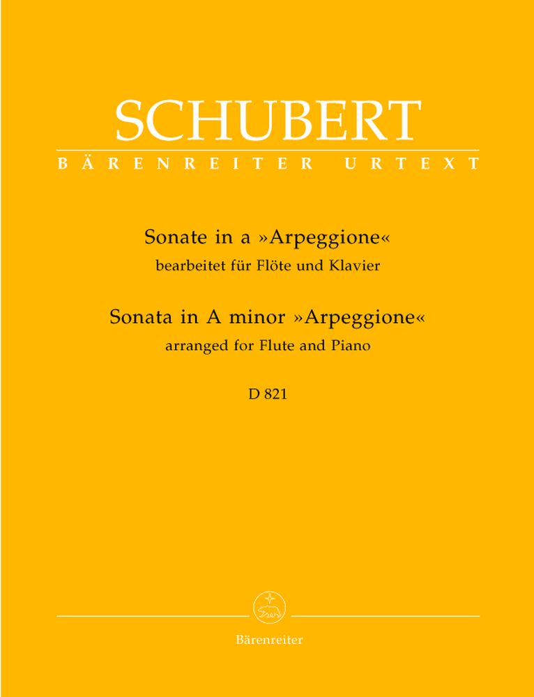 BARENREITER SCHUBERT F. - SONATA ARPEGGIONE IN A MINOR D 821 - FLUTE, PIANO