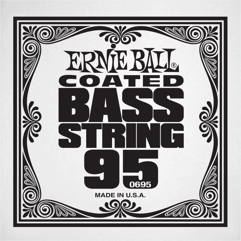 ERNIE BALL .095 COATED NICKEL WOUND ELECTRIC BASS STRING SINGLE