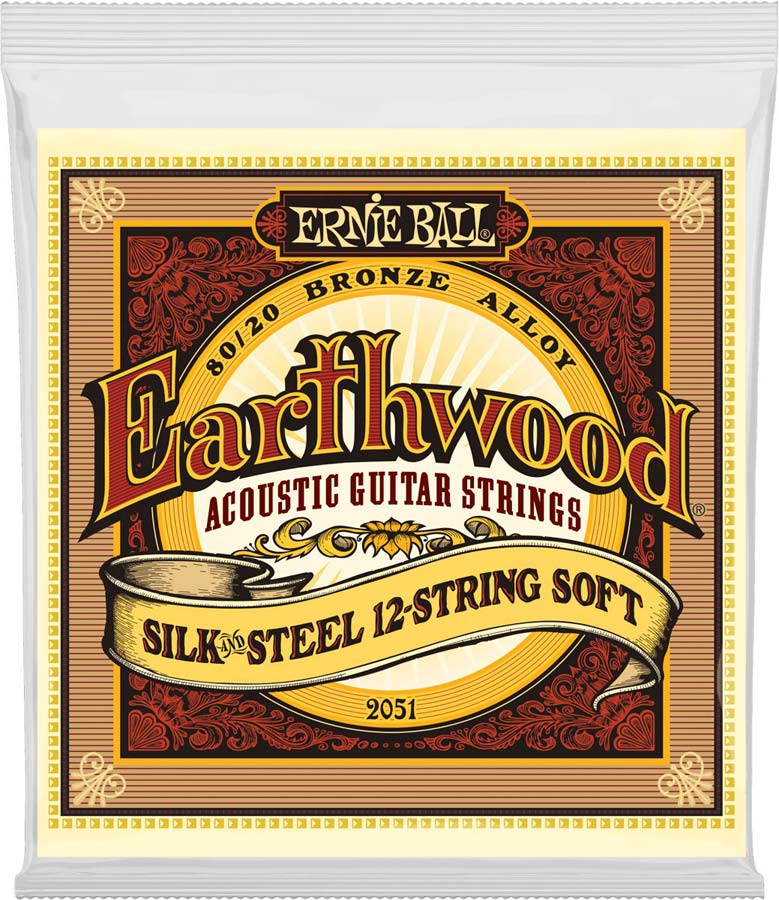 ERNIE BALL EARTHWOOD ACOUSTIC SILK STEEL 12 STRINGS SOFT 9-9/46-26 2051