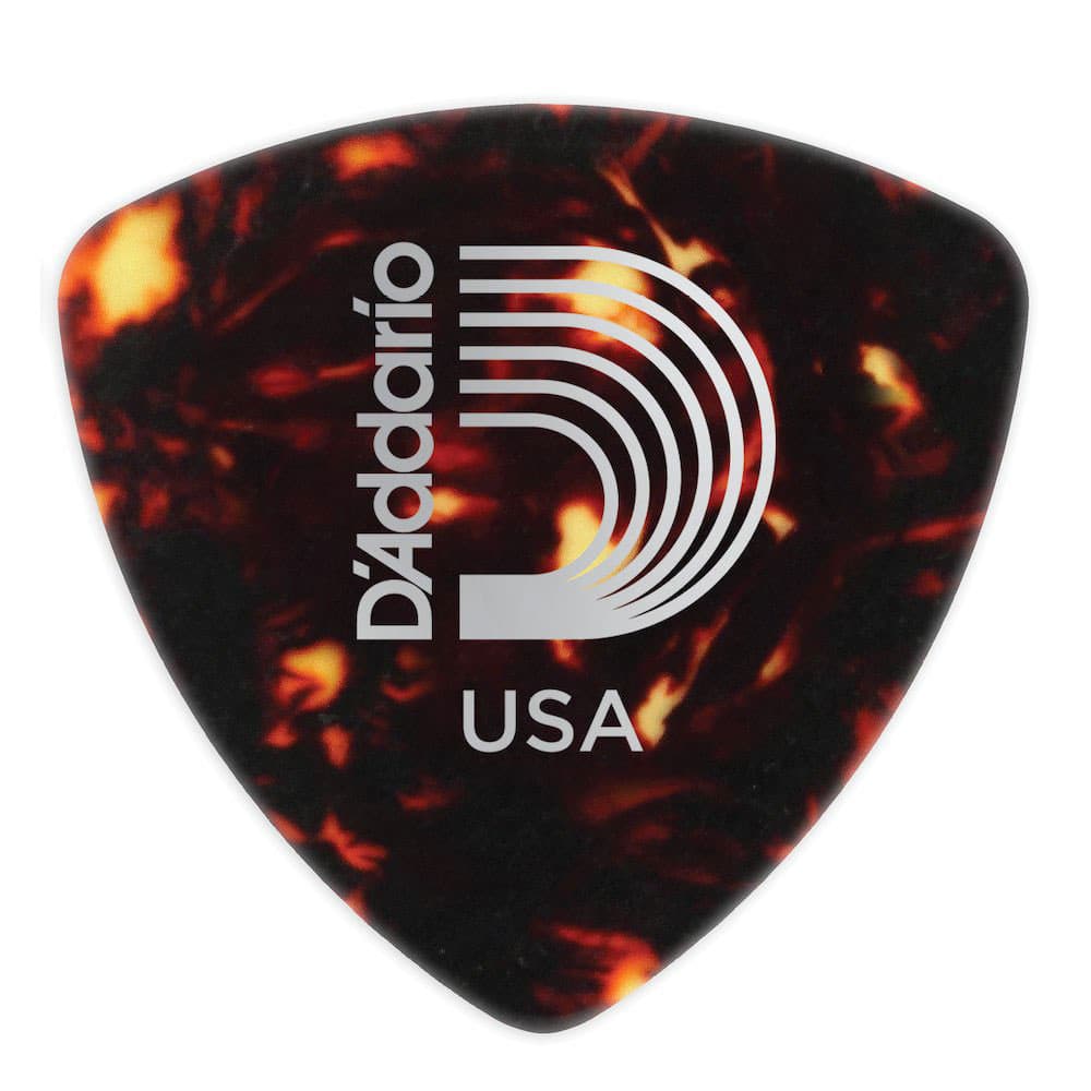 D'ADDARIO AND CO SHELL-COLOR CELLULOID GUITAR PICKS HEAVY WIDE SHAPE