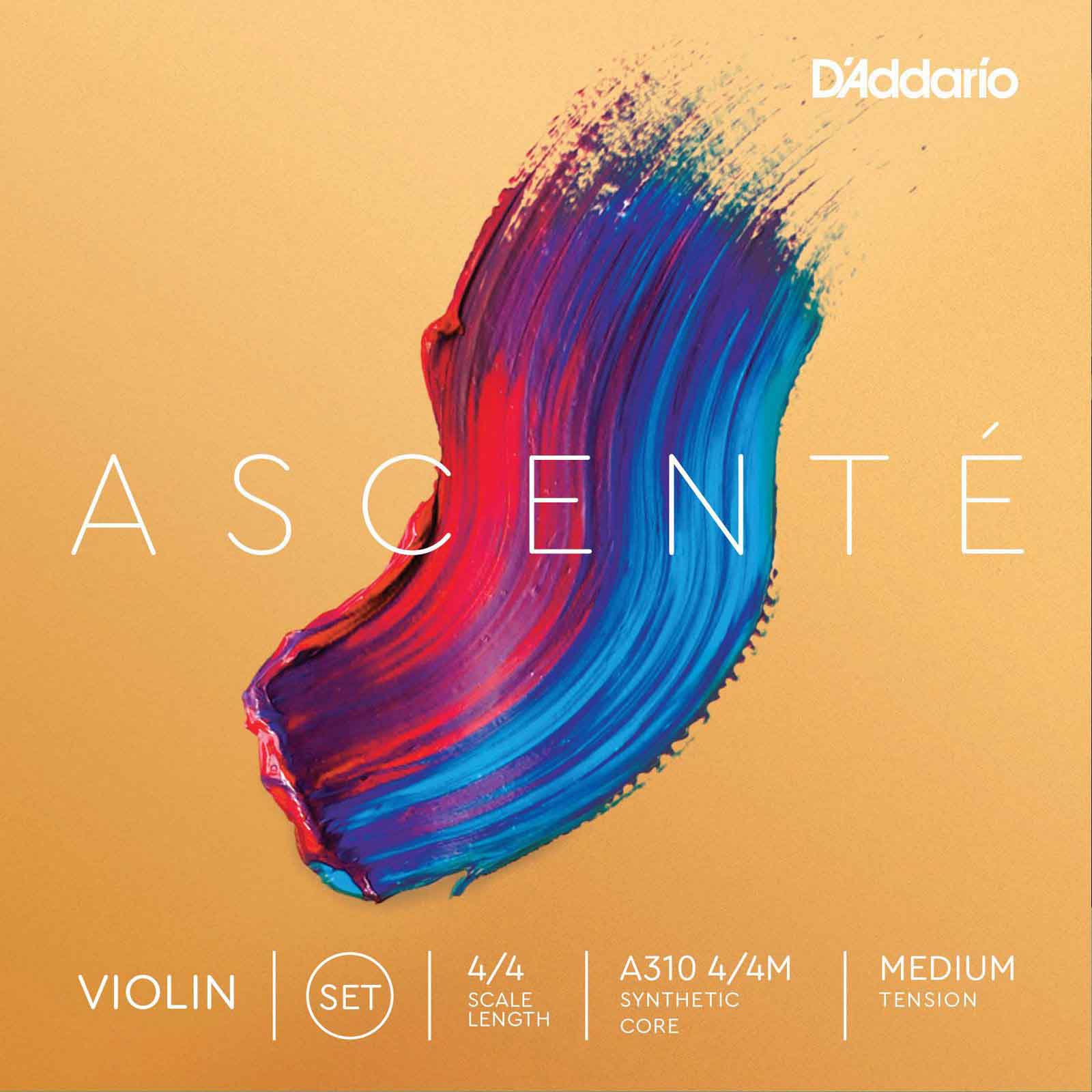 D'ADDARIO AND CO SET OF STRINGS FOR VIOLIN 4/4 ASCENTE TENSION MEDIUM