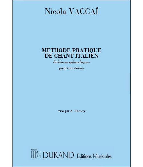 DURAND VACCAI - METHODE DE CHANT - VOIX SOPRANO ET PIANO (FR/ANGL