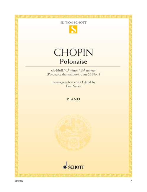SCHOTT CHOPIN FREDERIC - POLONAISE C SHARP MINOR OP. 26/1 - PIANO