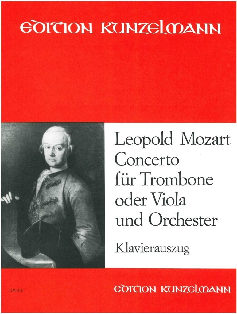 KUNZELMANN MOZART LEOPOLD - CONCERTO FOR ALTO TROMBONE - REDUCTION PIANO
