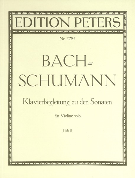 EDITION PETERS BACH JOHANN SEBASTIAN - PIANO ACCOMPANIMENT TO THE SONATAS FOR SOLO VIOLIN, VOL.2 - VIOLIN AND PIAN