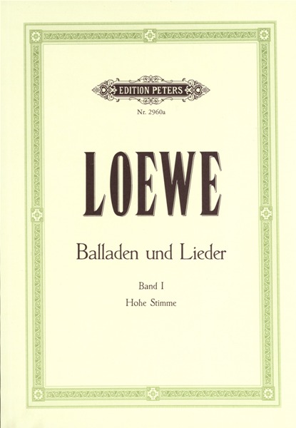 EDITION PETERS LOEWE CARL - 15 BALLADS AND SONGS VOL.1 - VOICE AND PIANO (PER 10 MINIMUM)
